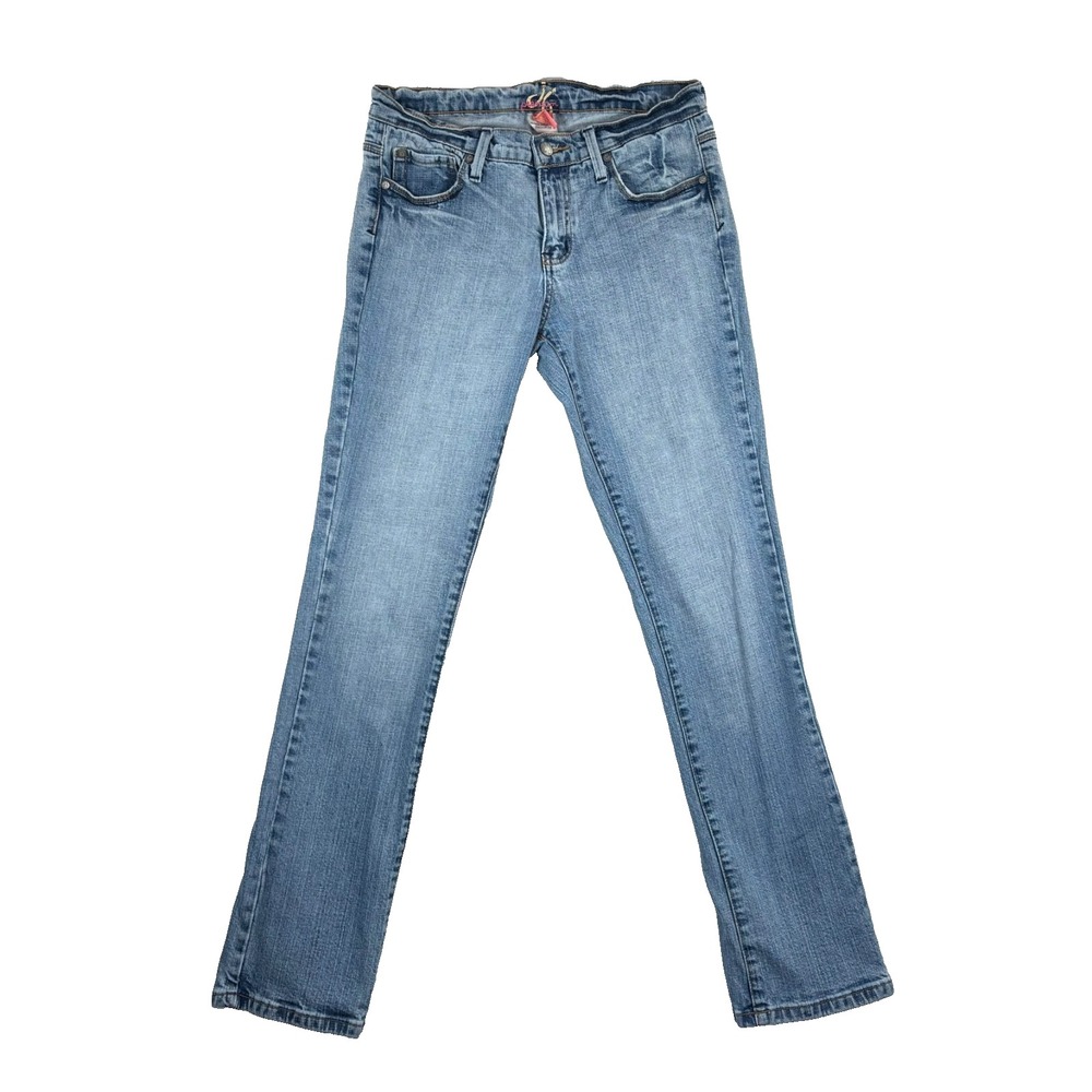 Y2K dELiA*s Jeans Juniors Women Sz 4 Straight‎ Leg Preppy Light wash Denim VTG